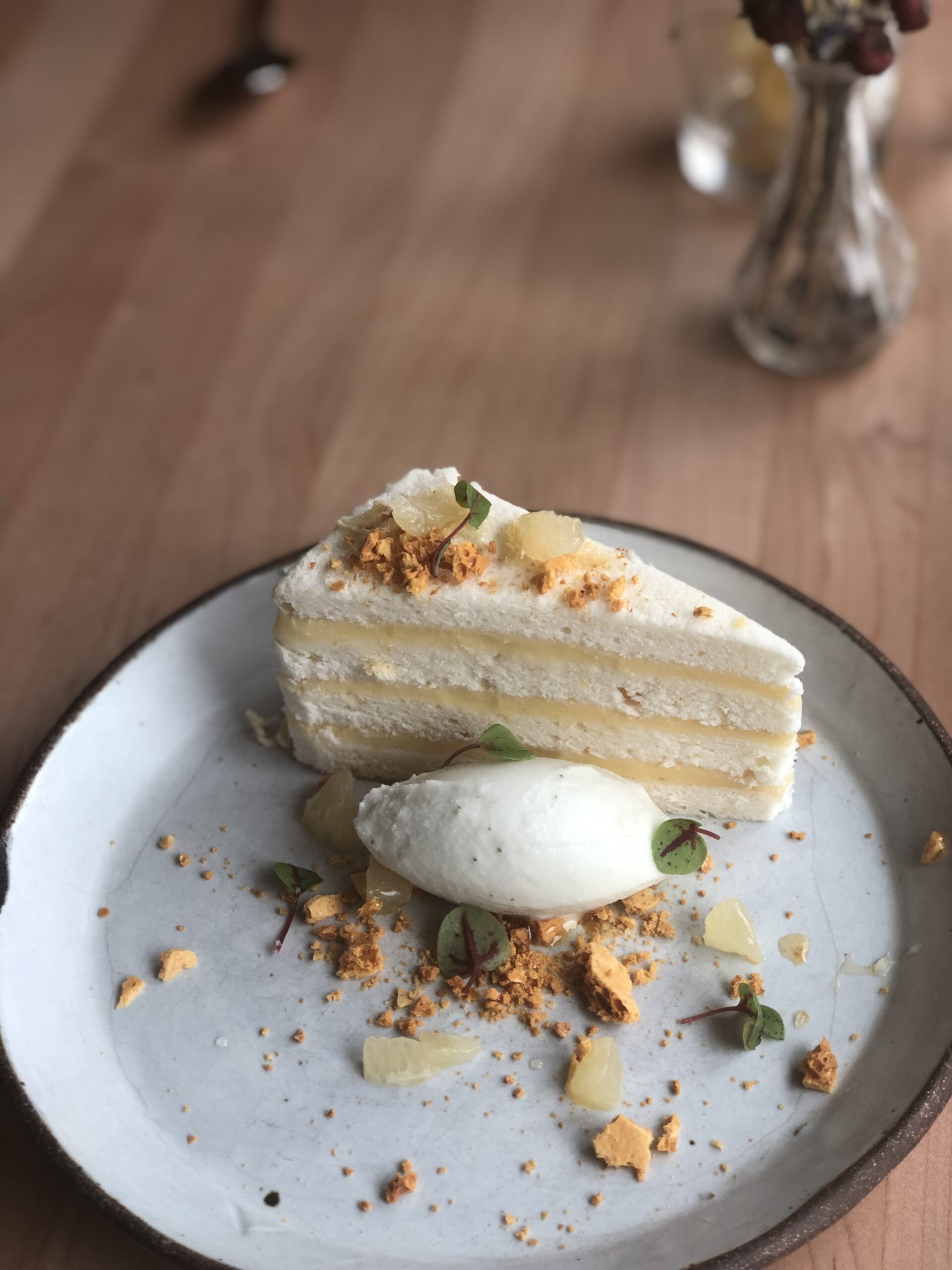 a slice of cake on a plate in charleston sc